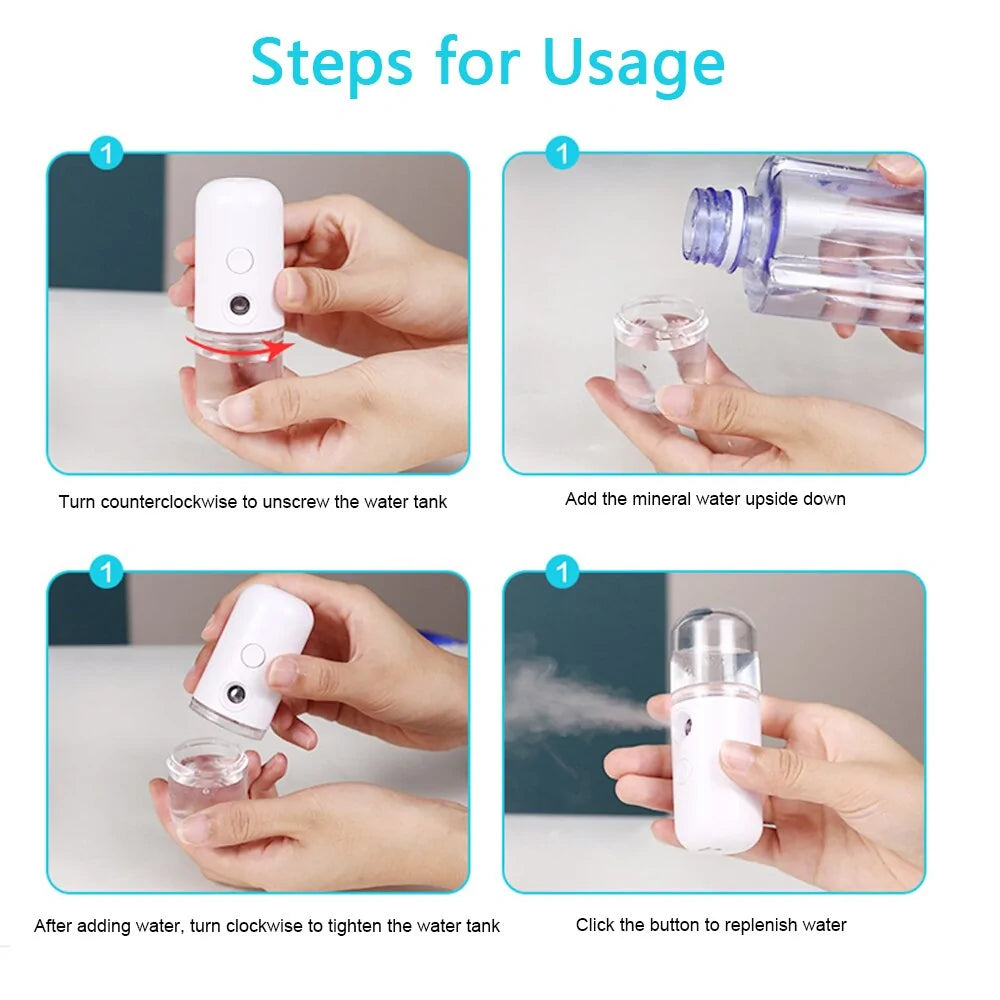 Handheld Facial Mist Sprayer | Refresh, Hydrate & Revitalize On-the-Go