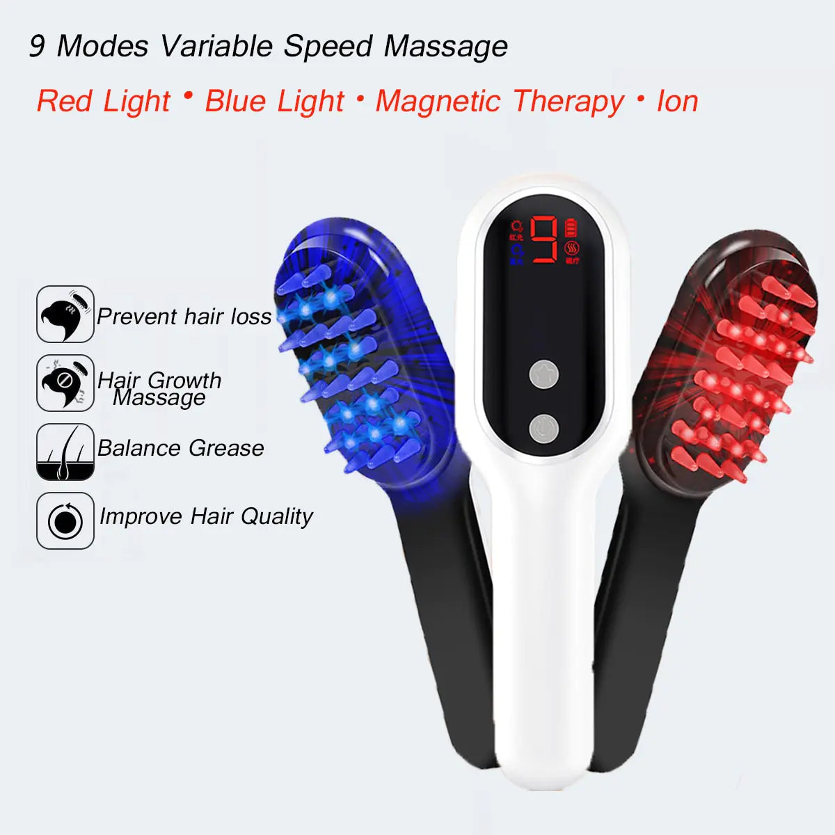 Infrared Electric Hair Growth Comb | Scalp Therapy & Hair Regeneration