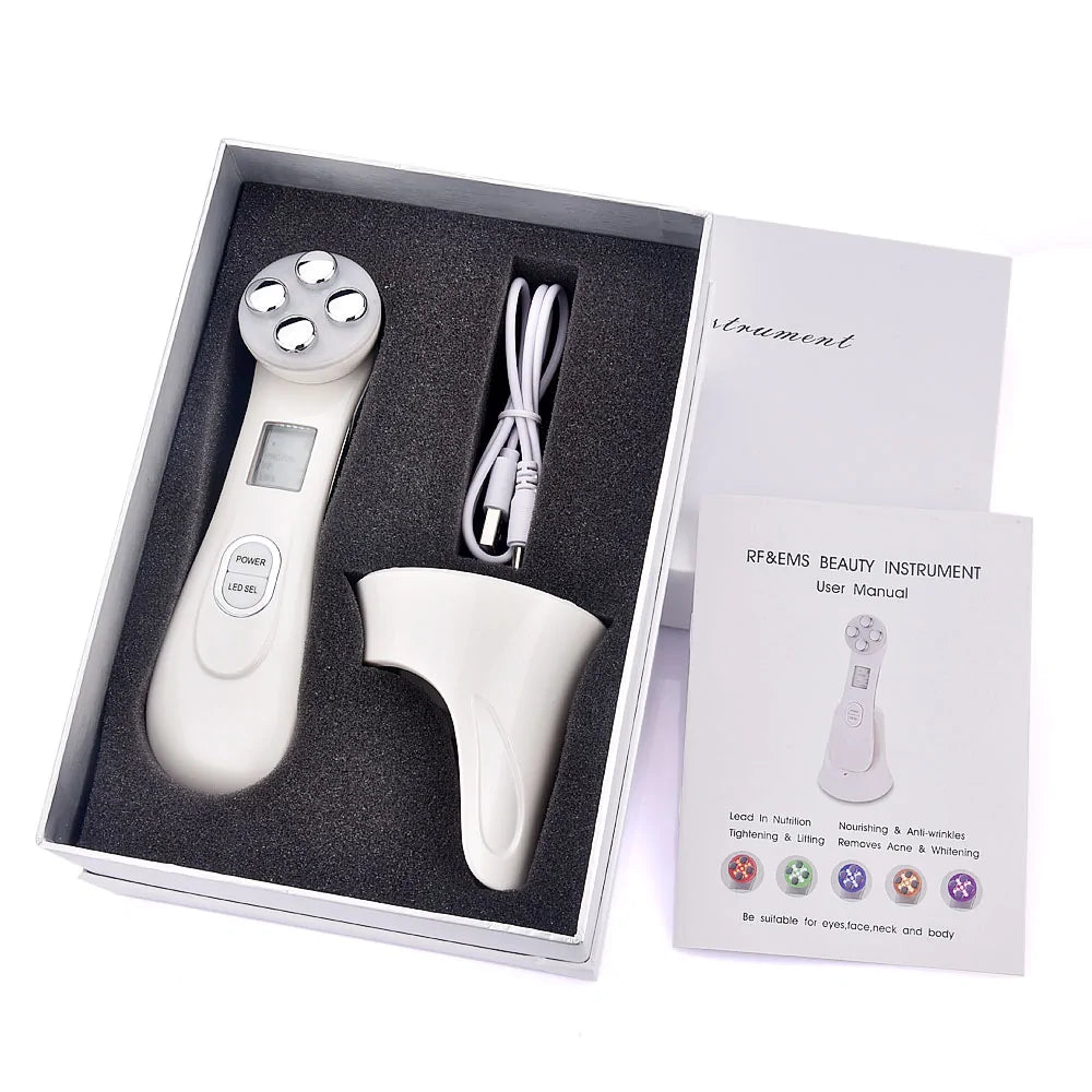 5-in-1 RF & LED Skin Tightening Device | Lift, Firm & Rejuvenate