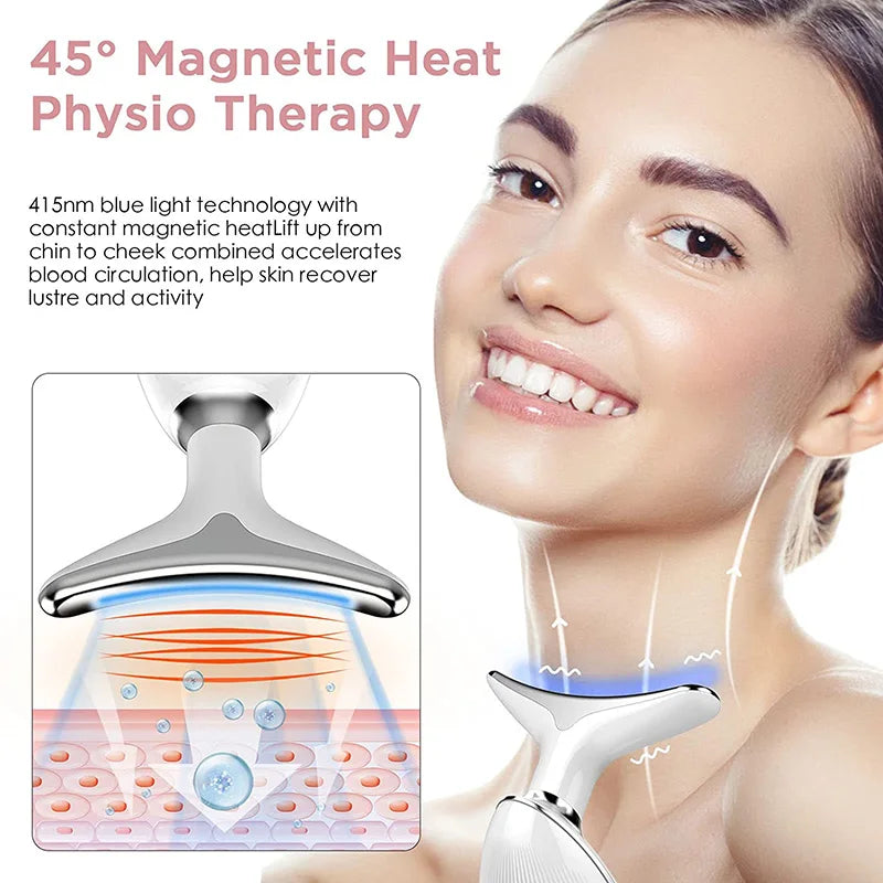 6-in-1 Neck & Face Lifting Device | EMS, LED & Anti-Aging Therapy