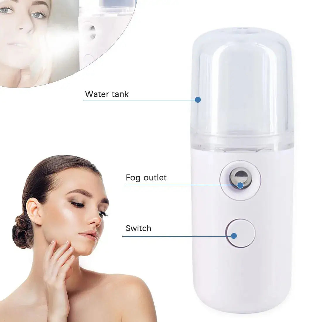 Portable Nano Facial Steamer | Hydration & Deep Cleansing for Radiant Skin