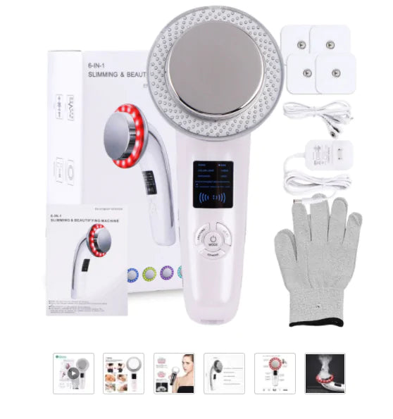 6-in-1 EMS Ultrasonic Face & Body Massager | Tighten, Tone & Rejuvenate