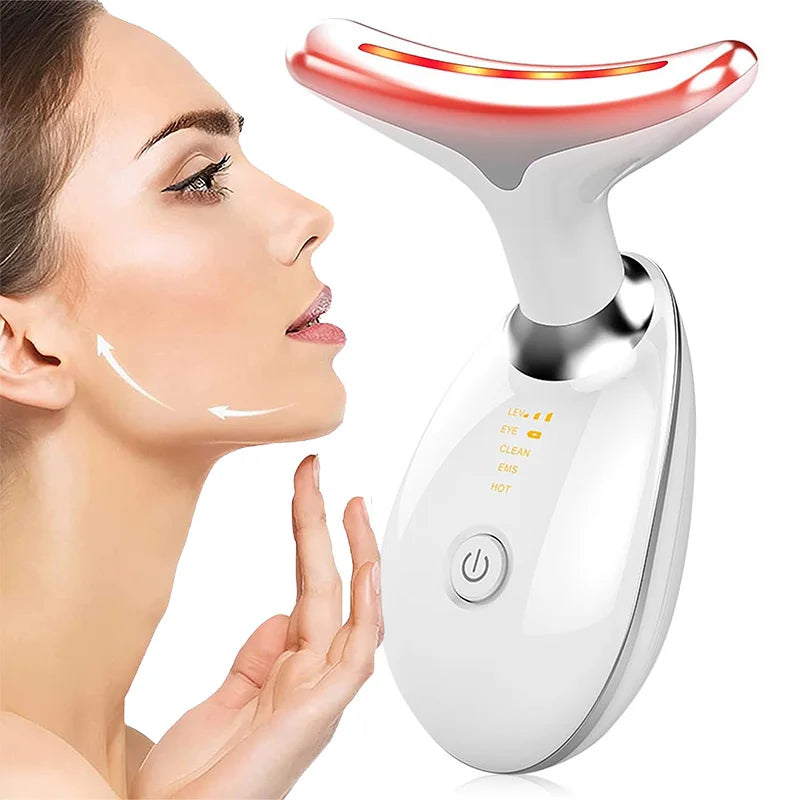 6-in-1 Neck & Face Lifting Device | EMS, LED & Anti-Aging Therapy