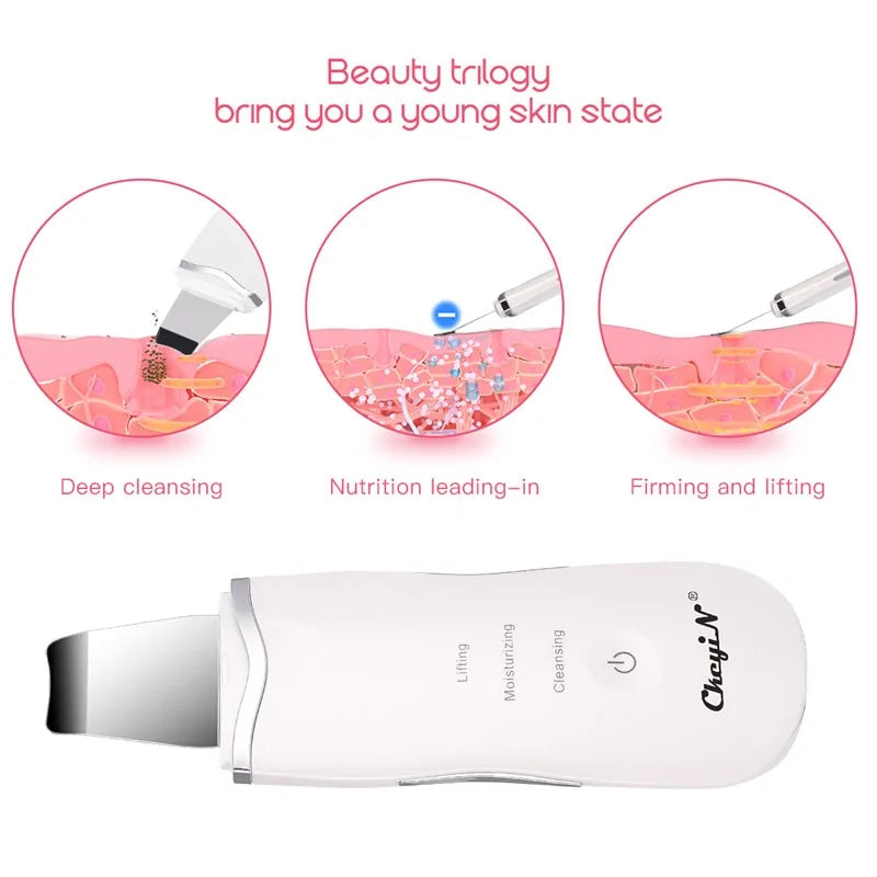 2-in-1 Ultrasonic Skin Scrubber & Facial Steamer | Purify, Hydrate & Glow