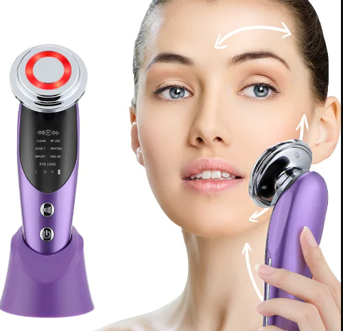 Professional 7-in-1 RF LED Facial Massager | EMS Lifting & Anti-Aging Therapy