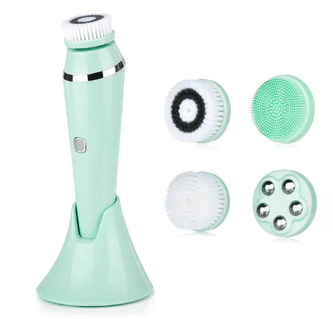 4-in-1 Rechargeable Facial Cleansing Brush | Deep Cleanse & Exfoliate