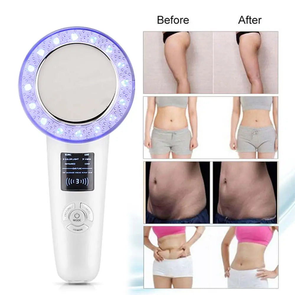 6-in-1 Body Sculpting & Skin Tightening Massager | RF, EMS & Cavitation