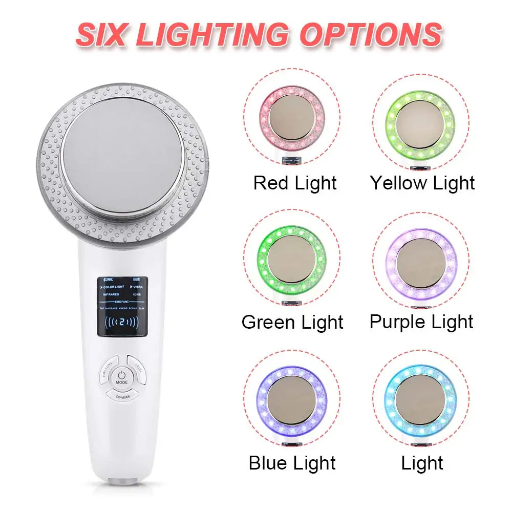 6-in-1 Body Sculpting & Skin Tightening Massager | RF, EMS & Cavitation