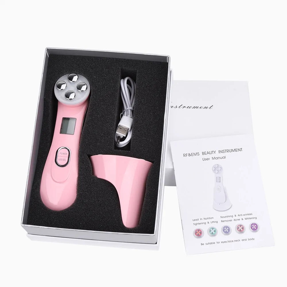 5-in-1 RF & LED Skin Tightening Device | Lift, Firm & Rejuvenate