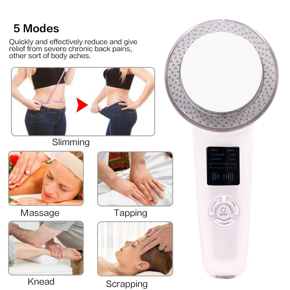 6-in-1 EMS Ultrasonic Face & Body Massager | Tighten, Tone & Rejuvenate