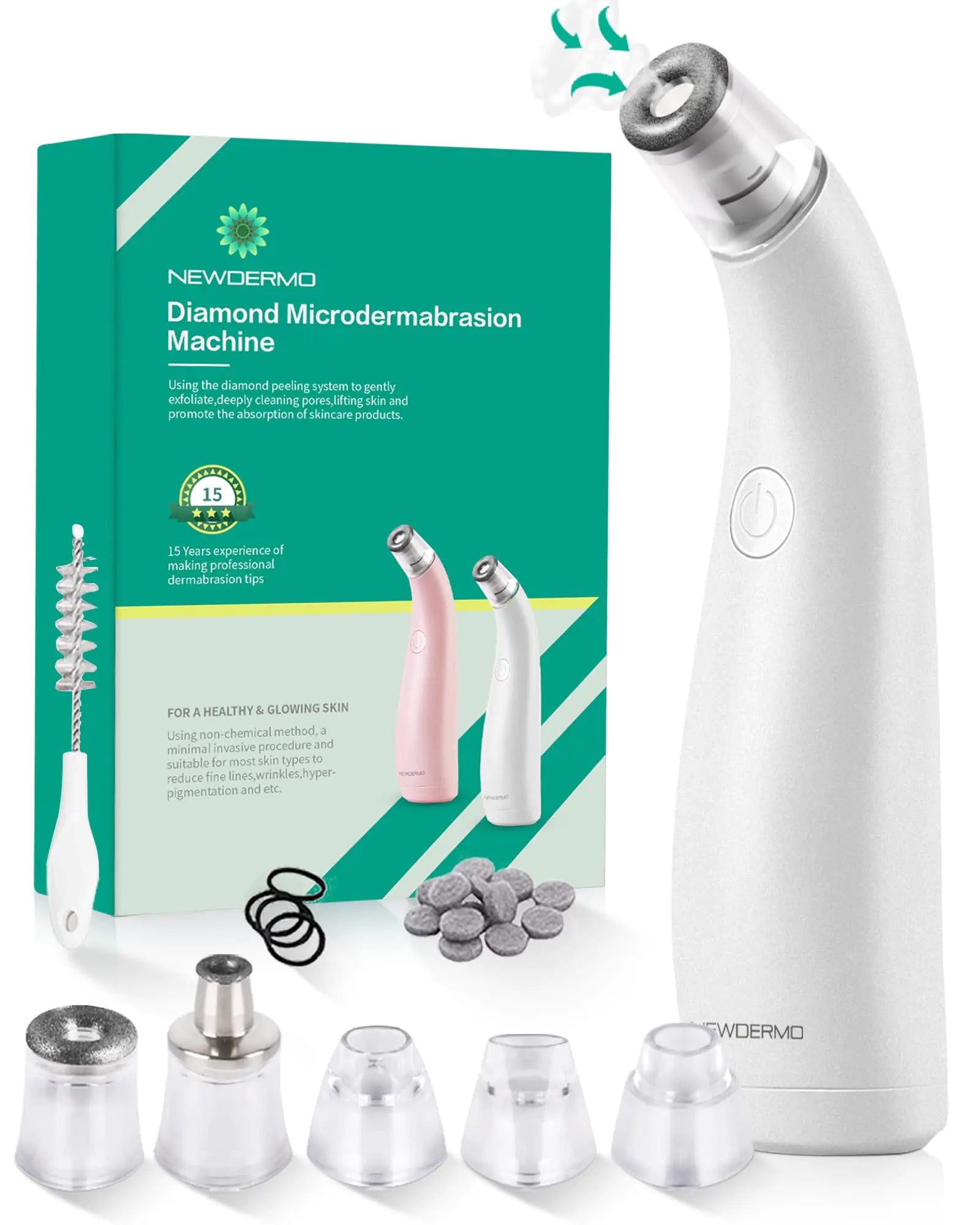 2-in-1 Diamond Microdermabrasion & Suction Device | Professional Exfoliation & Skin Renewal