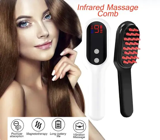 Infrared Electric Hair Growth Comb | Scalp Therapy & Hair Regeneration