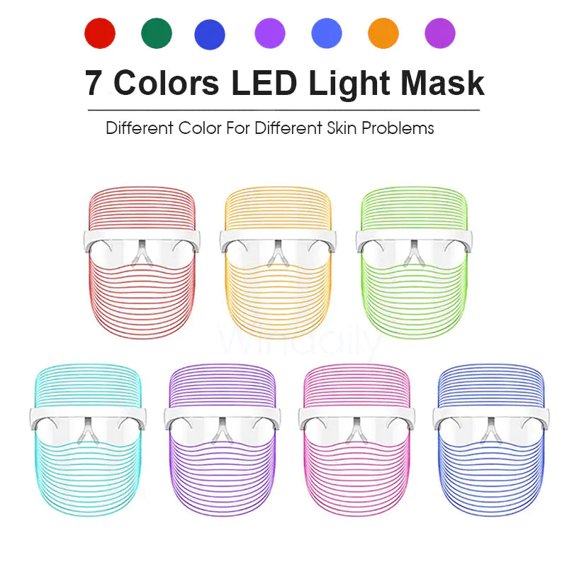 LED Light Therapy Face Mask | Acne, Wrinkle & Skin Brightening Treatment