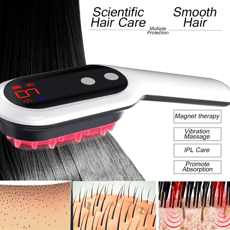 Infrared Electric Hair Growth Comb | Scalp Therapy & Hair Regeneration