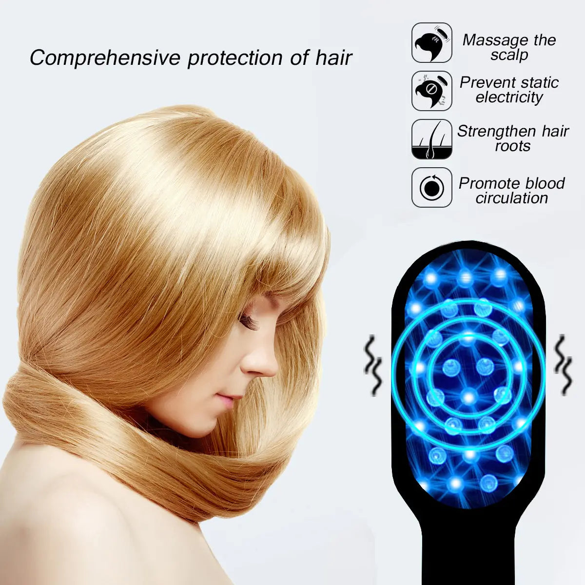 Infrared Electric Hair Growth Comb | Scalp Therapy & Hair Regeneration