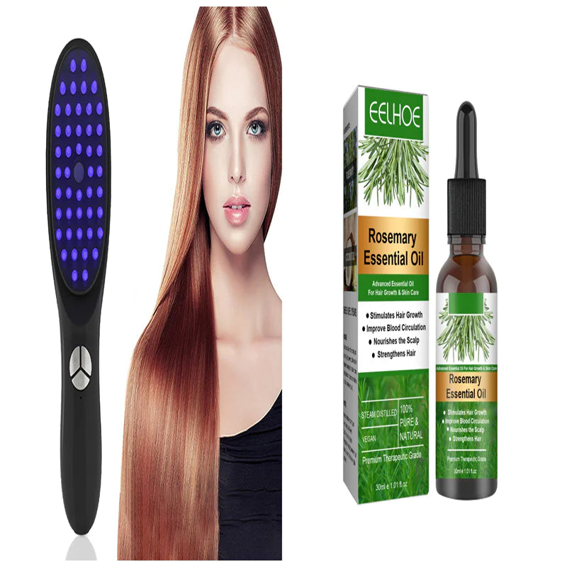 Advanced Hair Regrowth & Scalp Therapy Brush | Massage, Stimulate & Strengthen