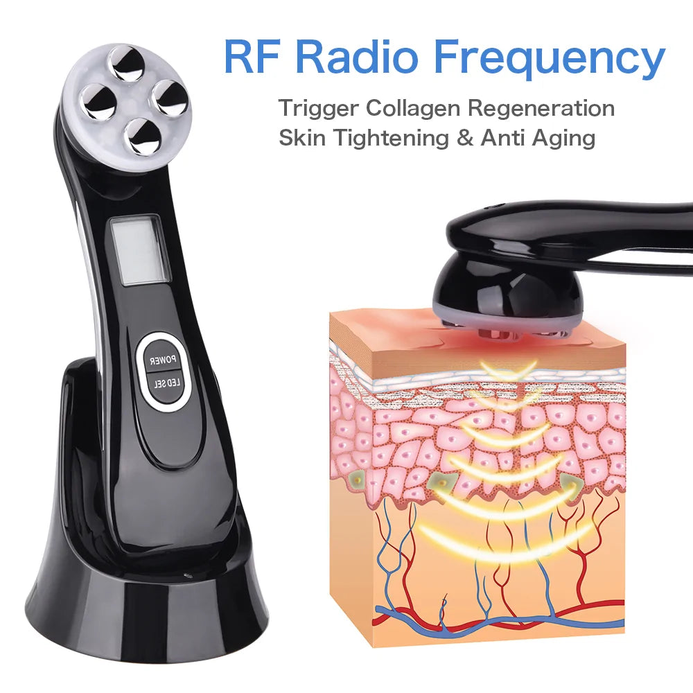 5-in-1 RF & LED Skin Tightening Device | Lift, Firm & Rejuvenate